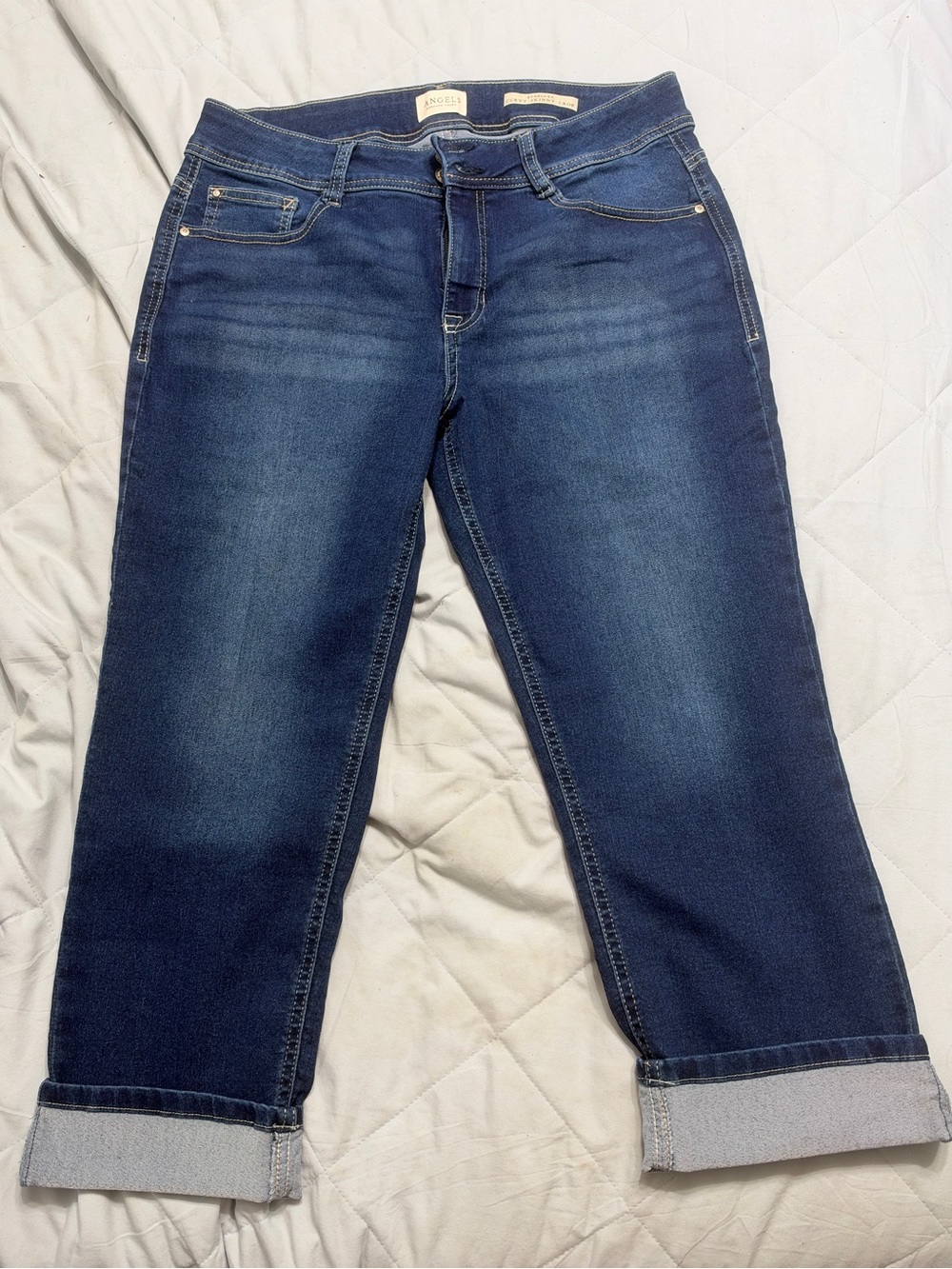 Forever Young Angels 12 Dark Wash Women’s Jeans - Classic Cuffed Crop Style